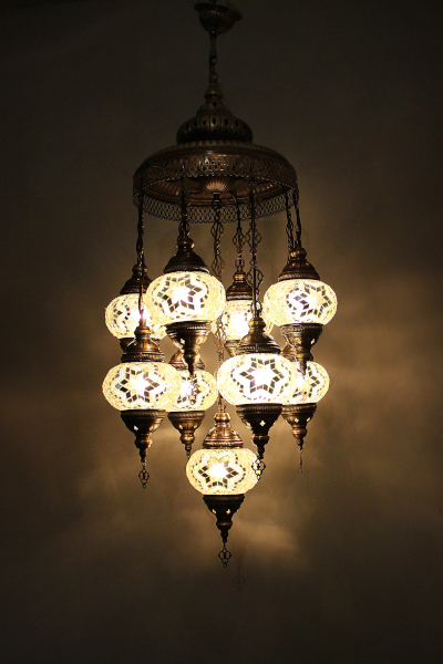 9in1 Antique Mosaic Sultan Chandelier